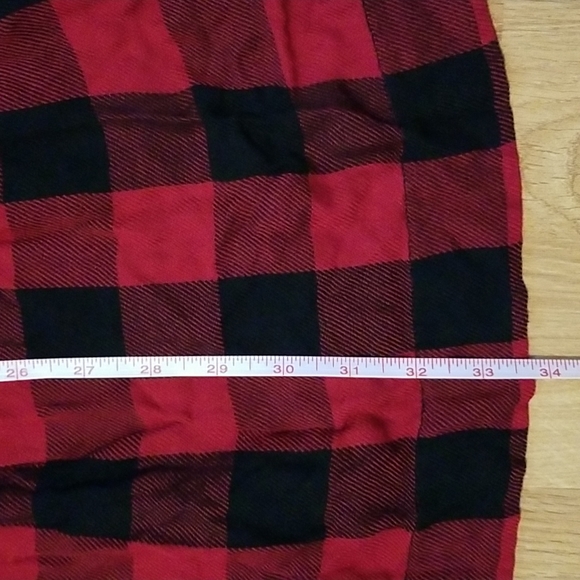 J. Jill black and red plaid long sleeve dress medium petite EUC - Picture 8 of 10